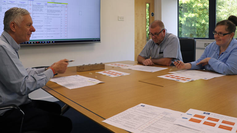 Linear Plastics staff attending internal training programme